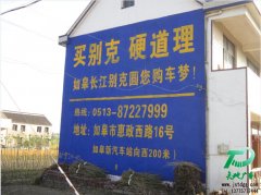 如皋长江汽车公司墙体广告